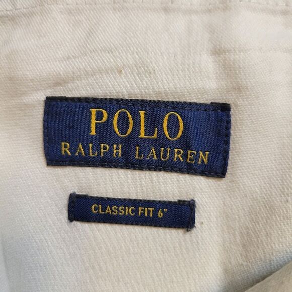 Polo by Ralph Lauren Classic Fit Men's Tan Flat Front Shorts 6" Inseam - Picture 8 of 14